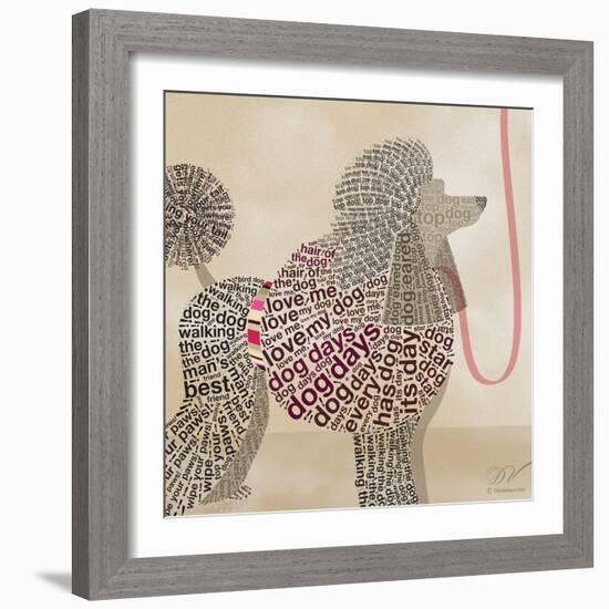 Poodle Portrait-Dominique Vari-Framed Premium Giclee Print