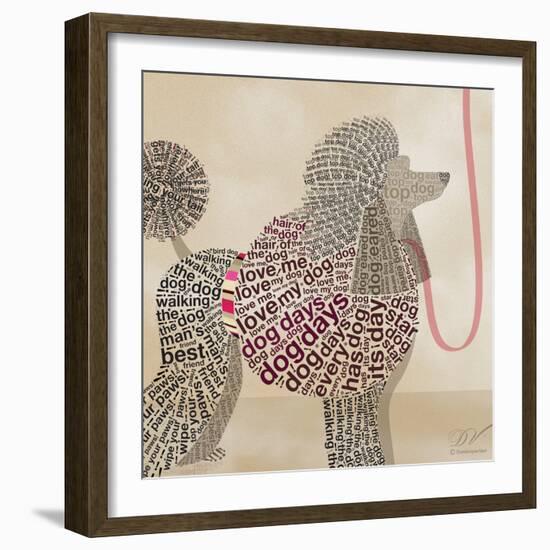 Poodle Portrait-Dominique Vari-Framed Premium Giclee Print