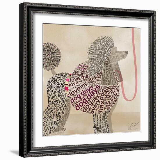 Poodle Portrait-Dominique Vari-Framed Premium Giclee Print