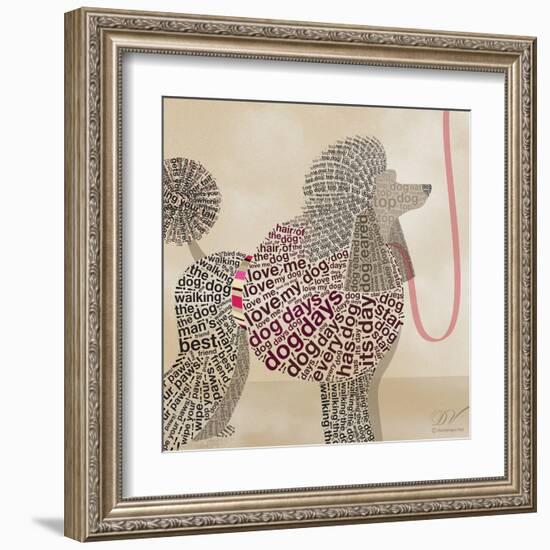 Poodle Portrait-Dominique Vari-Framed Art Print