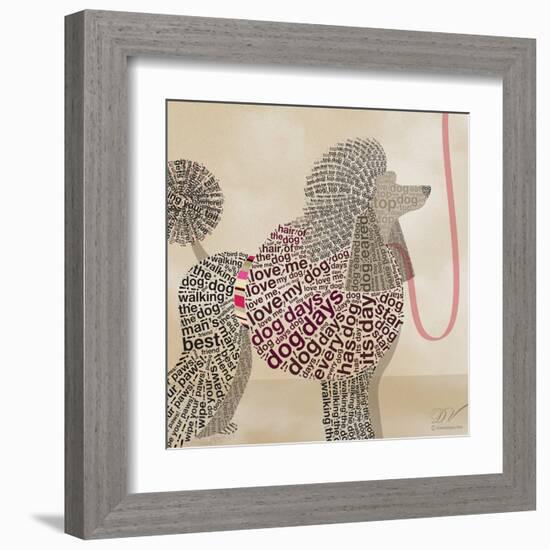 Poodle Portrait-Dominique Vari-Framed Art Print