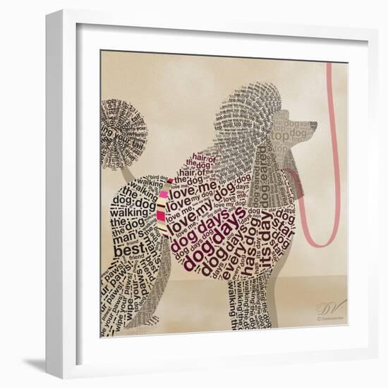 Poodle Portrait-Dominique Vari-Framed Art Print