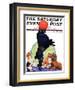 "Poodle Tricks," Saturday Evening Post Cover, June 19, 1926-Robert L. Dickey-Framed Giclee Print