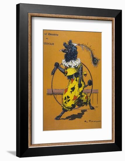 Poodle Wearing Clothes Performs with a Hoop-A. Vitmar-Framed Photographic Print