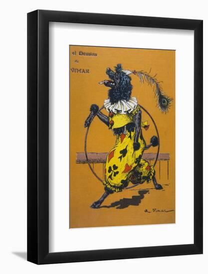 Poodle Wearing Clothes Performs with a Hoop-A. Vitmar-Framed Photographic Print