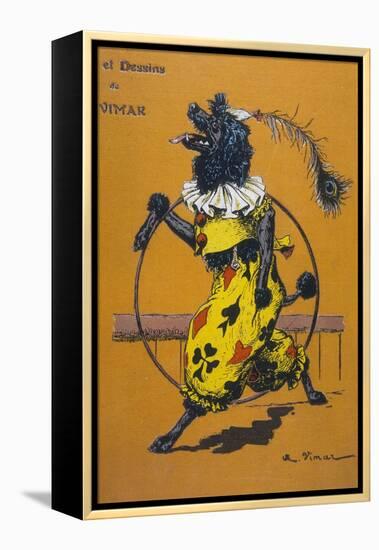 Poodle Wearing Clothes Performs with a Hoop-A. Vitmar-Framed Premier Image Canvas