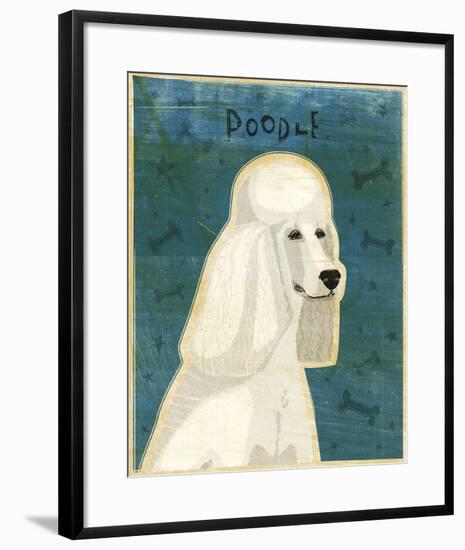 Poodle (white)-John W^ Golden-Framed Art Print