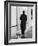 Poodle with Man, Lucerne, Switzerland-Walter Bibikow-Framed Photographic Print