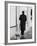 Poodle with Man, Lucerne, Switzerland-Walter Bibikow-Framed Photographic Print