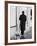 Poodle with Man, Lucerne, Switzerland-Walter Bibikow-Framed Photographic Print