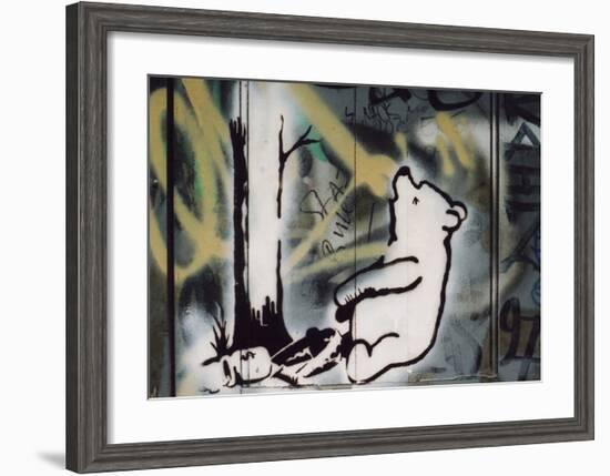 Pooh bear-trap-Banksy-Framed Giclee Print