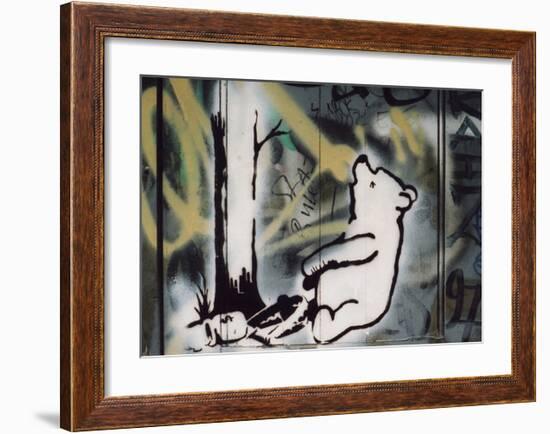 Pooh bear-trap-Banksy-Framed Giclee Print