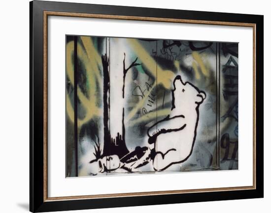 Pooh bear-trap-Banksy-Framed Giclee Print