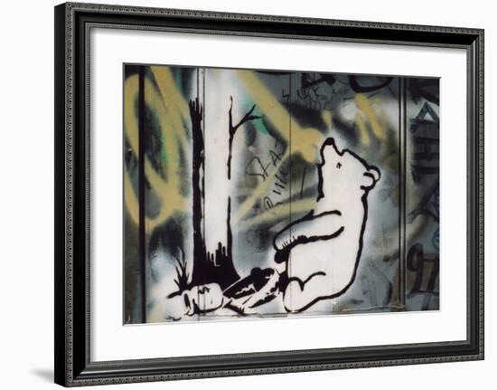 Pooh bear-trap-Banksy-Framed Giclee Print