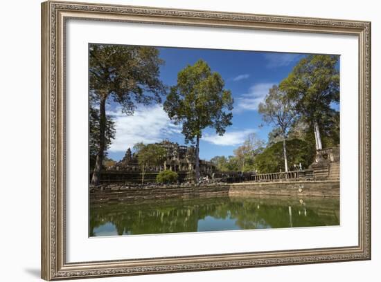 Pool and Baphuon Temple, Angkor Thom Temple Complex, Angkor World Heritage Site-David Wall-Framed Photographic Print