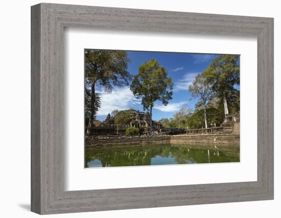 Pool and Baphuon Temple, Angkor Thom Temple Complex, Angkor World Heritage Site-David Wall-Framed Photographic Print