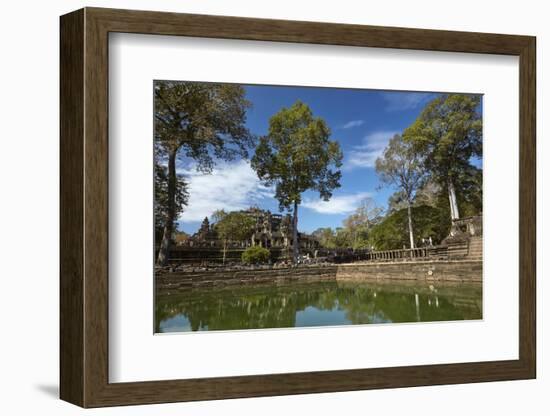 Pool and Baphuon Temple, Angkor Thom Temple Complex, Angkor World Heritage Site-David Wall-Framed Photographic Print