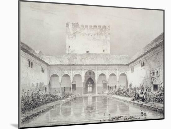 Pool and Fountain in the Courtyard of the Alberca-Philibert Joseph Girault de Prangey-Mounted Giclee Print