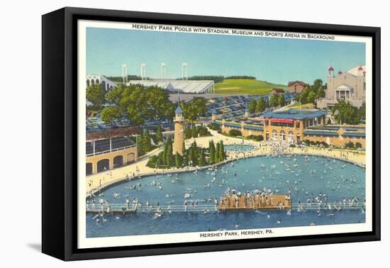 Pool and Park, Hershey, Pennsylvania-null-Framed Stretched Canvas
