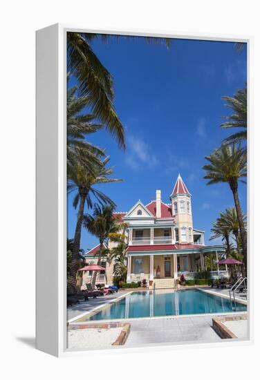 Pool at Southernmost House Inn in Key West Florida, USA-Chuck Haney-Framed Premier Image Canvas