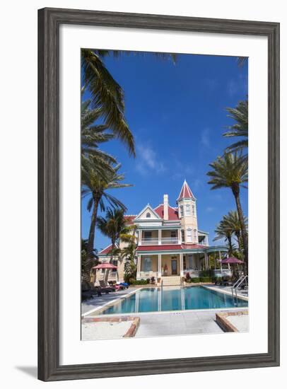 Pool at Southernmost House Inn in Key West Florida, USA-Chuck Haney-Framed Photographic Print