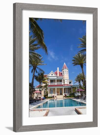 Pool at Southernmost House Inn in Key West Florida, USA-Chuck Haney-Framed Photographic Print