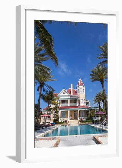 Pool at Southernmost House Inn in Key West Florida, USA-Chuck Haney-Framed Photographic Print