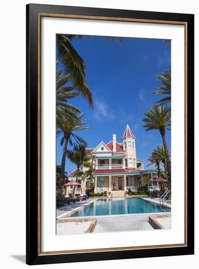 Pool at Southernmost House Inn in Key West Florida, USA-Chuck Haney-Framed Photographic Print