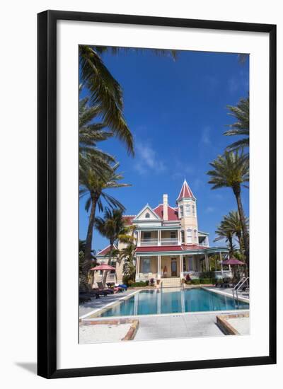 Pool at Southernmost House Inn in Key West Florida, USA-Chuck Haney-Framed Photographic Print