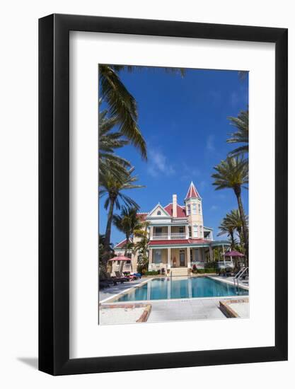 Pool at Southernmost House Inn in Key West Florida, USA-Chuck Haney-Framed Photographic Print