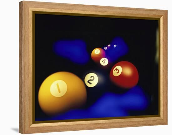 Pool Balls-null-Framed Premier Image Canvas