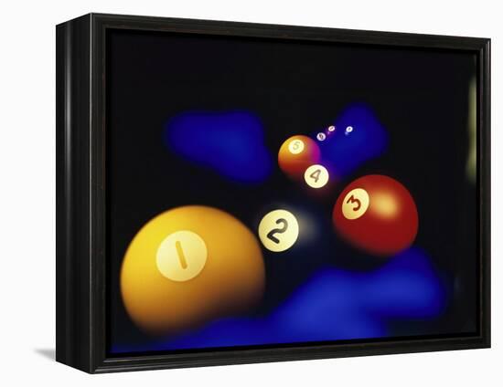 Pool Balls-null-Framed Premier Image Canvas