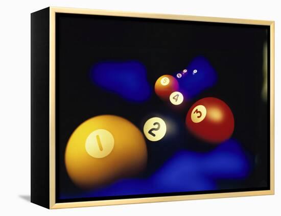 Pool Balls-null-Framed Premier Image Canvas