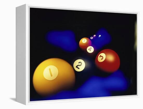 Pool Balls-null-Framed Premier Image Canvas