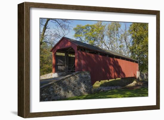 Pool Forge Covered Bridge, built in 1859, Lancaster County, Pennsylvania, United States of America,-Richard Maschmeyer-Framed Photographic Print