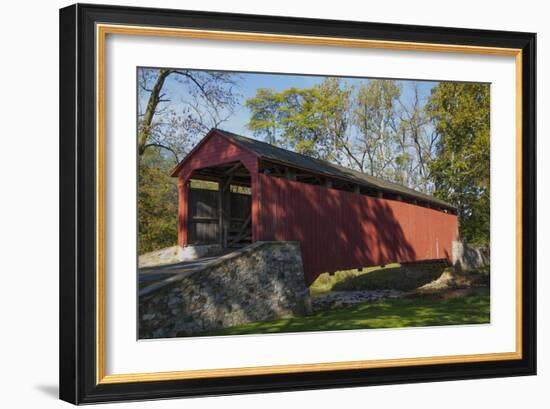 Pool Forge Covered Bridge, built in 1859, Lancaster County, Pennsylvania, United States of America,-Richard Maschmeyer-Framed Photographic Print