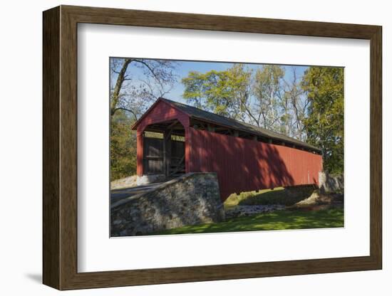 Pool Forge Covered Bridge, built in 1859, Lancaster County, Pennsylvania, United States of America,-Richard Maschmeyer-Framed Photographic Print