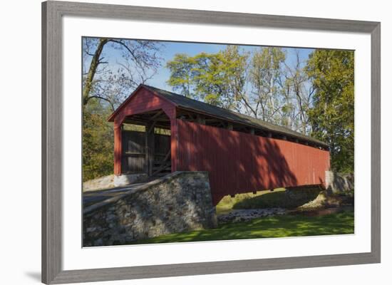 Pool Forge Covered Bridge, built in 1859, Lancaster County, Pennsylvania, United States of America,-Richard Maschmeyer-Framed Photographic Print