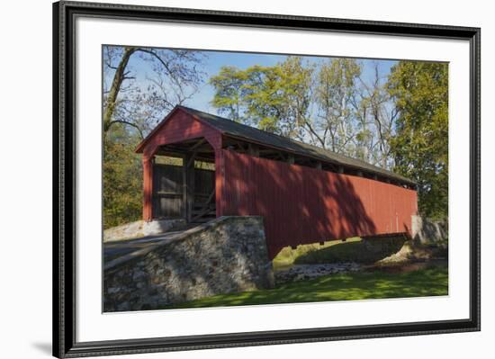 Pool Forge Covered Bridge, built in 1859, Lancaster County, Pennsylvania, United States of America,-Richard Maschmeyer-Framed Photographic Print