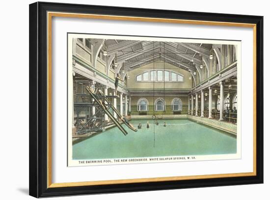 Pool, Greenbrier Hotel, White Sulphur Springs, West Virginia-null-Framed Art Print