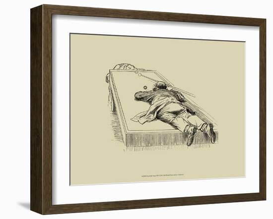 Pool Hall Antics IX-null-Framed Art Print