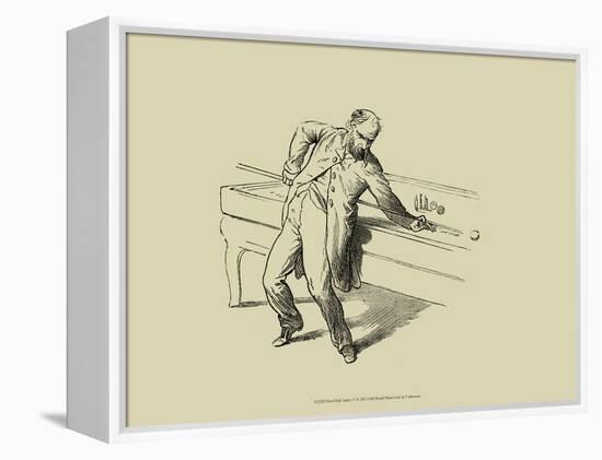 Pool Hall Antics V-null-Framed Stretched Canvas