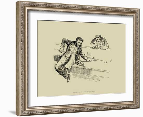 Pool Hall Antics VII-null-Framed Art Print