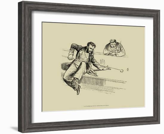 Pool Hall Antics VII-null-Framed Art Print