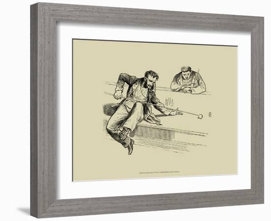 Pool Hall Antics VII-null-Framed Art Print