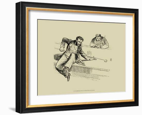 Pool Hall Antics VII-null-Framed Art Print