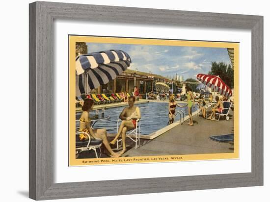 Pool, Hotel Last Frontier, Las Vegas, Nevada-null-Framed Art Print