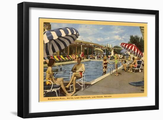 Pool, Hotel Last Frontier, Las Vegas, Nevada-null-Framed Art Print
