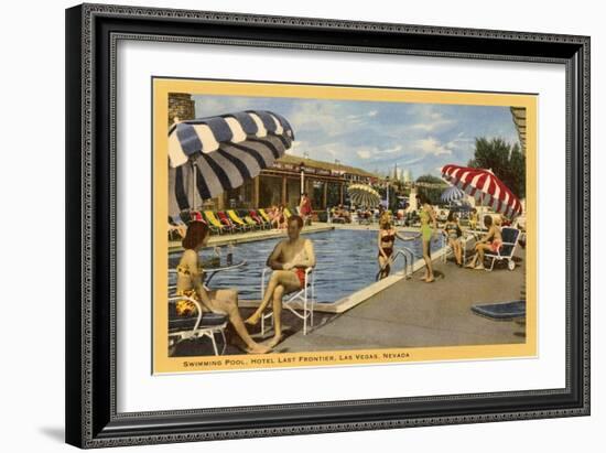 Pool, Hotel Last Frontier, Las Vegas, Nevada-null-Framed Art Print