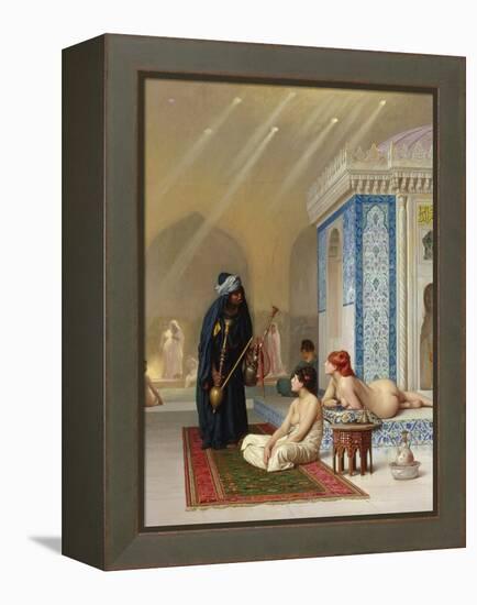 Pool in a Harem, circa 1876-Jean Leon Gerome-Framed Premier Image Canvas